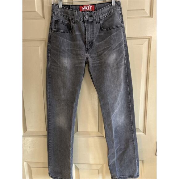 Levis 514 Men's Black Label Slim Straight Jeans 27x29 Distressed Y2K - Picture 1 of 6